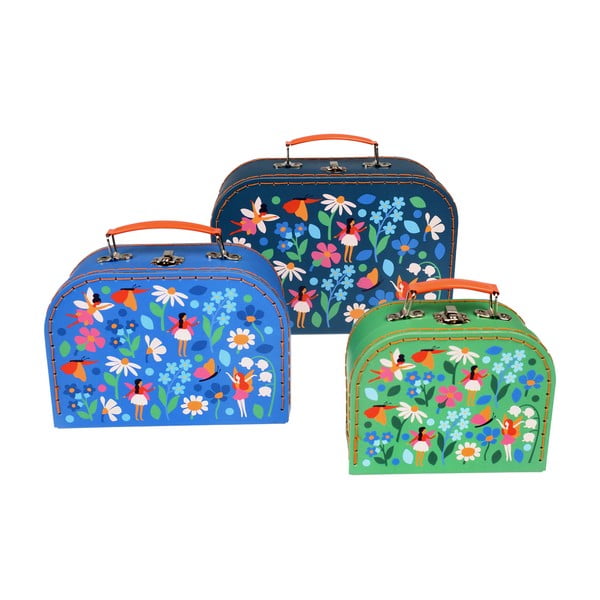 Детски куфари в комплект от 3 броя Fairies in the Garden - Rex London-image-2