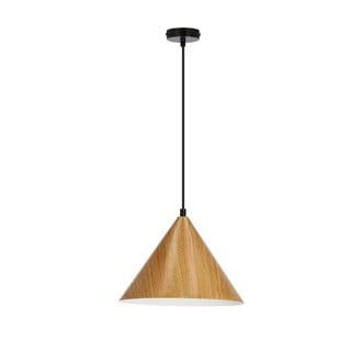 Кафява висяща лампа със стъклен абажур ø 25 cm Dunca - Candellux Lighting