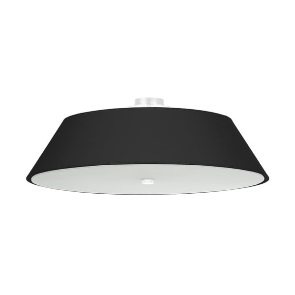 Черно осветително тяло за таван с текстилен абажур ø 70 cm Hektor – Nice Lamps