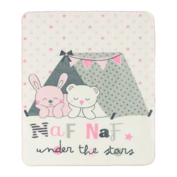 Бебешко одеяло с розови детайли Under The Stars, 110 x 140 cm - Naf Naf