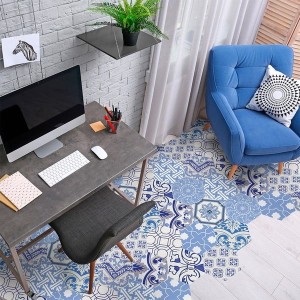 Комплект от 10 водоустойчиви стикери за под, 20 x 18 cm Ursulina - Ambiance-image-1