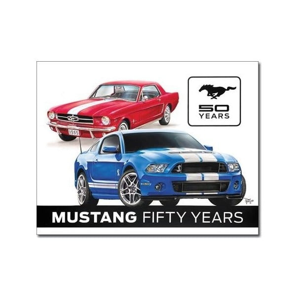 Табела от ламарина Mustang 50 години, 30x40 cm - Postershop