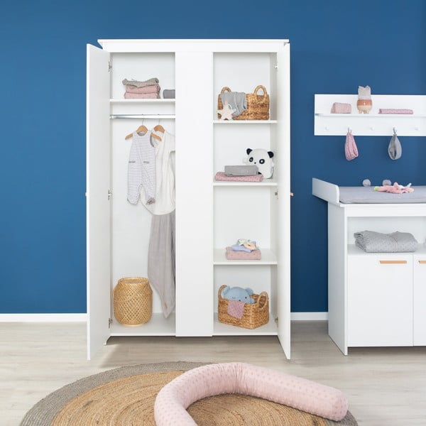 Бял детски гардероб 119x190x52 cm Anton – Roba-image-1
