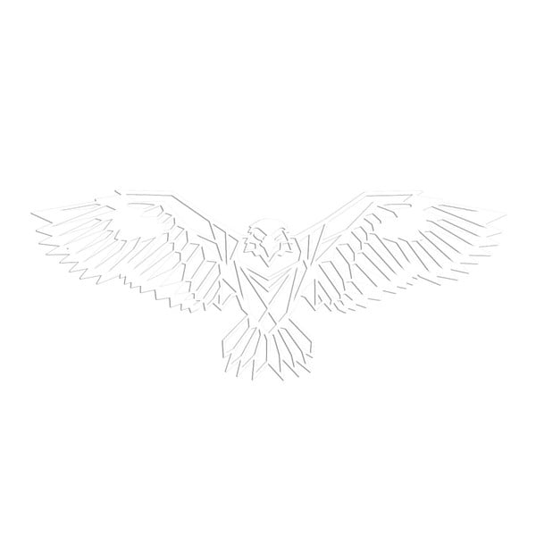 Bílá nástěnná kovová dekorace Wall Decor Eagle