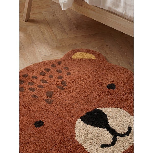 Кафяв памучен детски килим подходящ за пране/ръчно изработен 120x149 cm Snuggle Berry – Hanse Home-image-3
