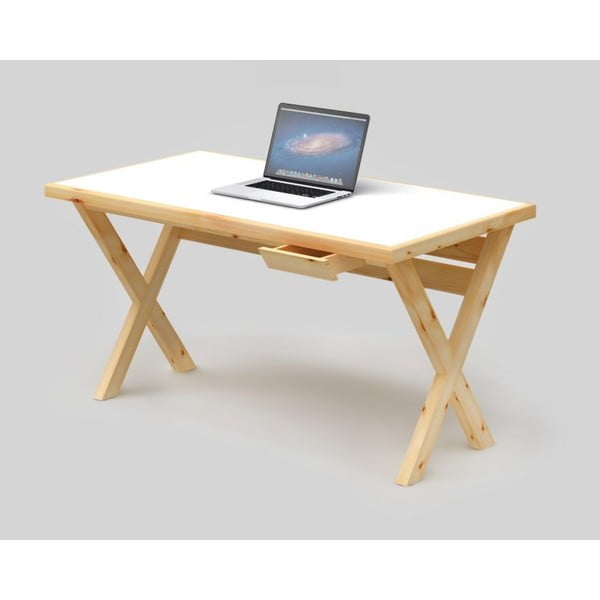 Psací stůl Only Wood Desk X s bílou deskou