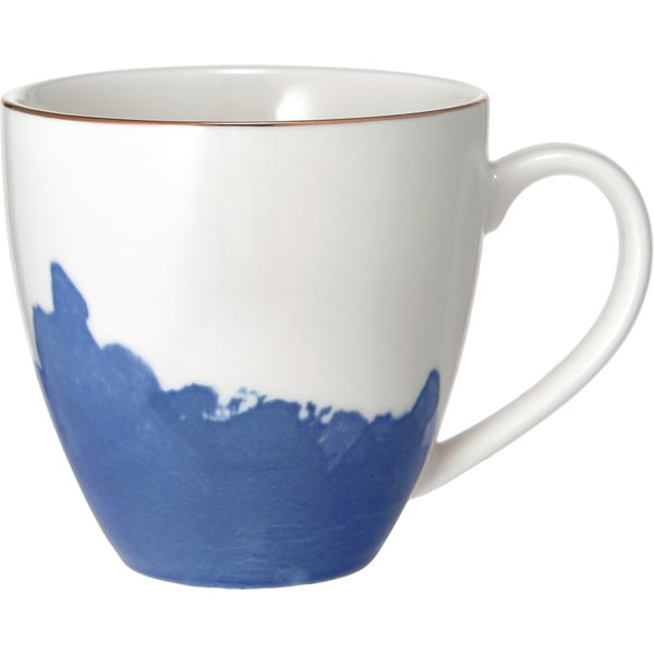 Комплект от 2 сини и бели порцеланови чаши за кафе Rosie - Westwing Collection