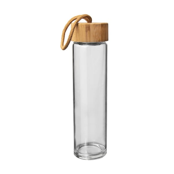 Стъклена бутилка за вода с бамбуков капак , 500 ml - Orion
