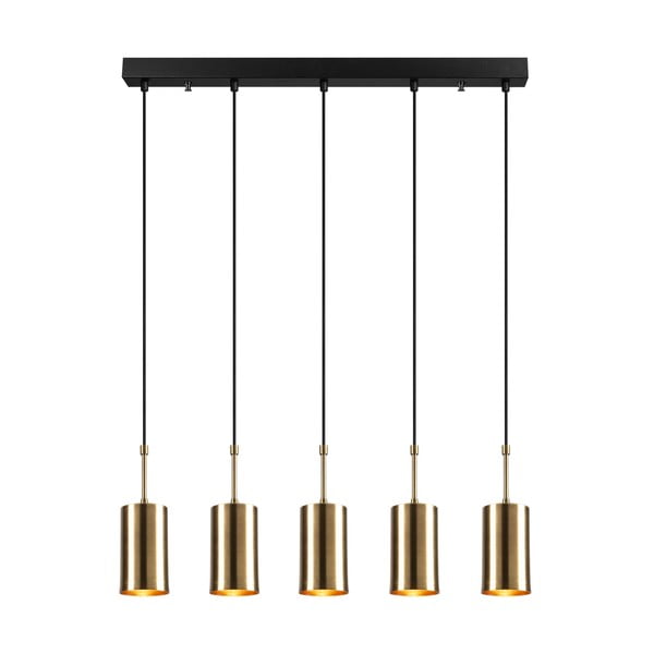 Висяща лампа за 5 крушки в златист цвят Kem - Opviq lights-image-2