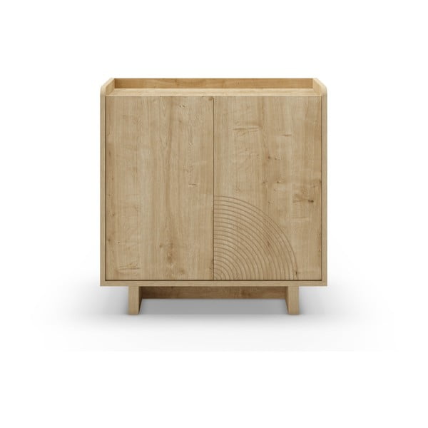 Шкафче от дъбов декор  в естествен цвят 80x80x40 cm Daira – Marckeric