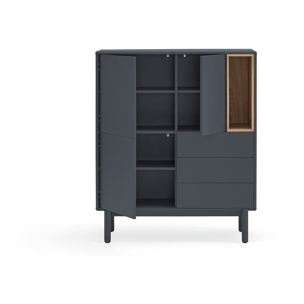 Тъмно сив висок скрин 100x120 cm Corvo - Teulat-image-4