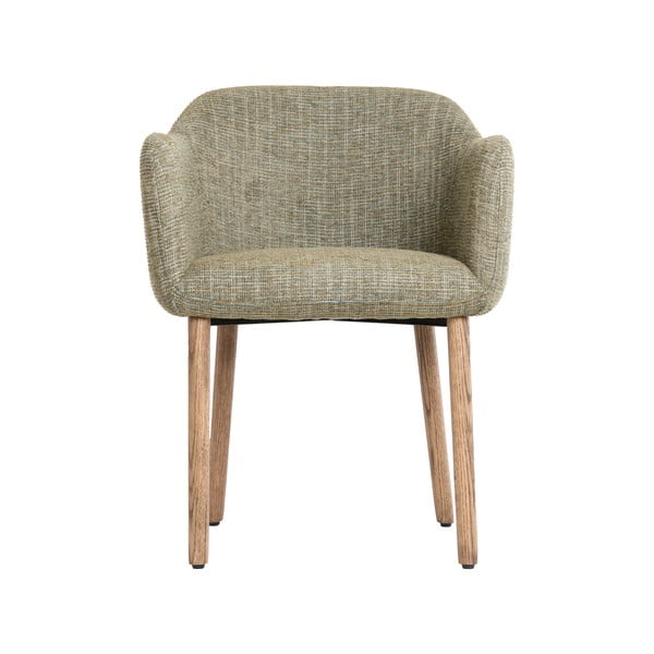 Светлозелени тапицирани трапезни столове в комплект с подлакътници 2 бр. Blaine – Light & Living-image-2