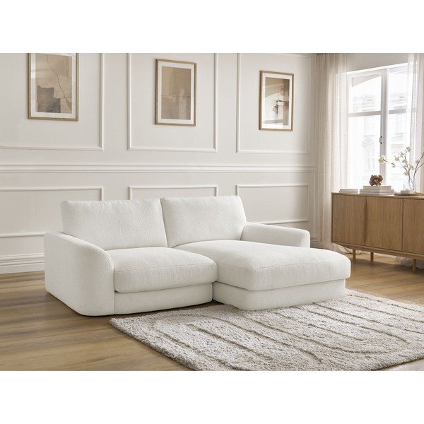 Бял ъглов диван от букле (десен ъгъл) Leonore – Bobochic Paris-image-3