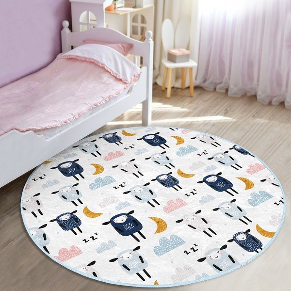 Бял детски килим ø 120 cm Comfort - Mila Home-image-2