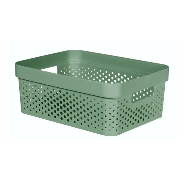 Зелена кошница за съхранение Dots, 11 л Infinity - Curver