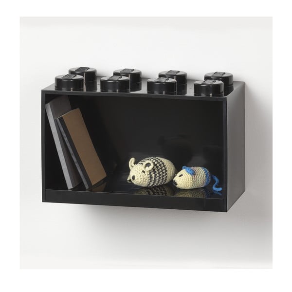 Детски черен стенен рафт Brick 8 - LEGO®