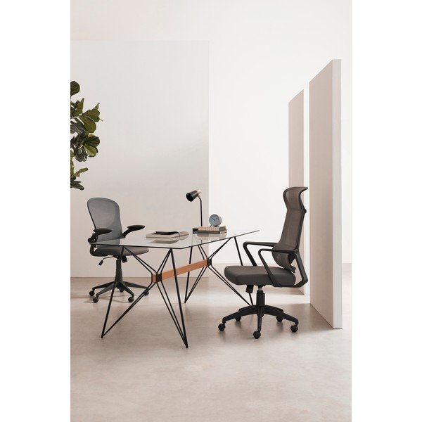 Сив тапициран офис стол Kempton – Yes Everyday-image-1