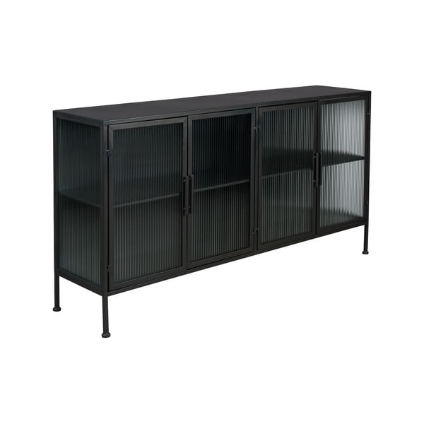 Черен метален шкаф 150x80 cm Boli - Dutchbone-image-2
