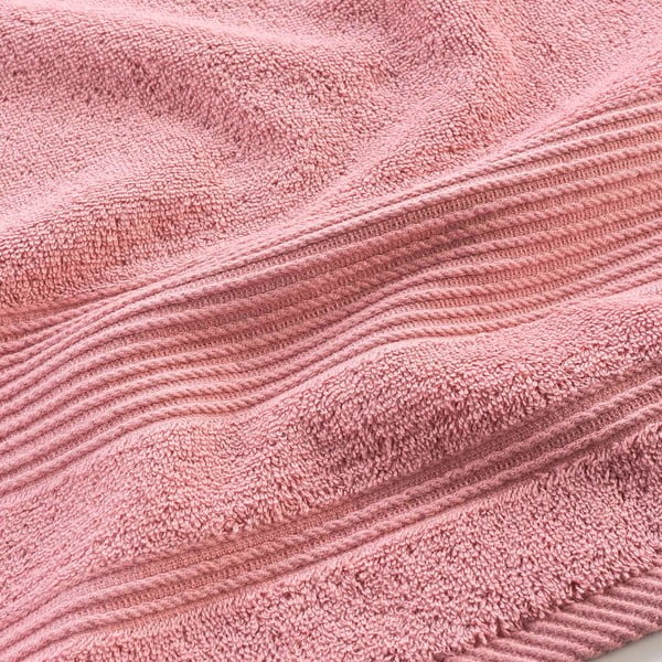 Розова памучна хавлиена кърпа от тери 90x150 cm Tendresse – douceur d'intérieur-image-2