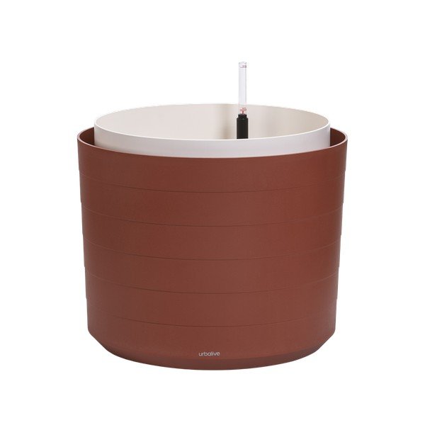Кафяво-червена саксия със самопочистваща се вода Berberis, ø 55 cm - Plastia