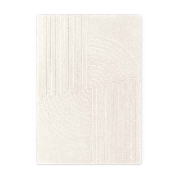 Кремав ръчно изработен вълнен килим 80x150 cm Arcura – Vikosa