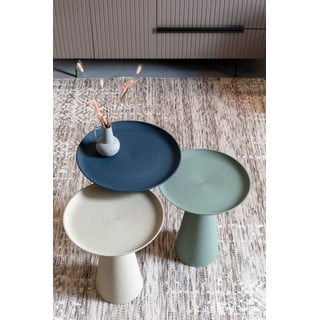 Синя алуминиева странична масичка , ø 34,5 cm Ringar - White Label