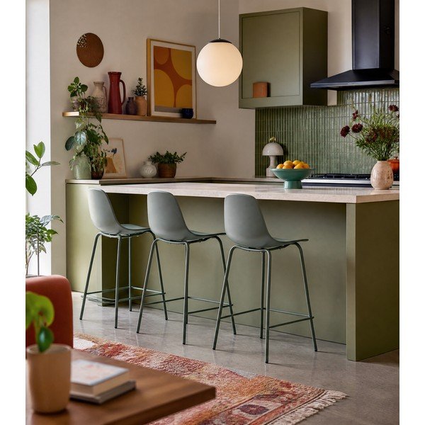 Пластмасов бар стол в цвят каки (височина на седалката 67,5 cm) Whitby – Unique Furniture-image-1