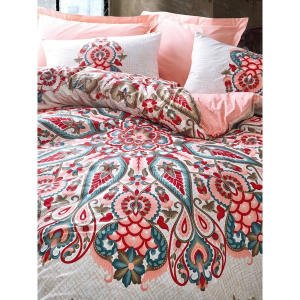 Памучно спално бельо с чаршаф Памучна кутия , 200 x 220 cm Harsa - Mijolnir-image-1