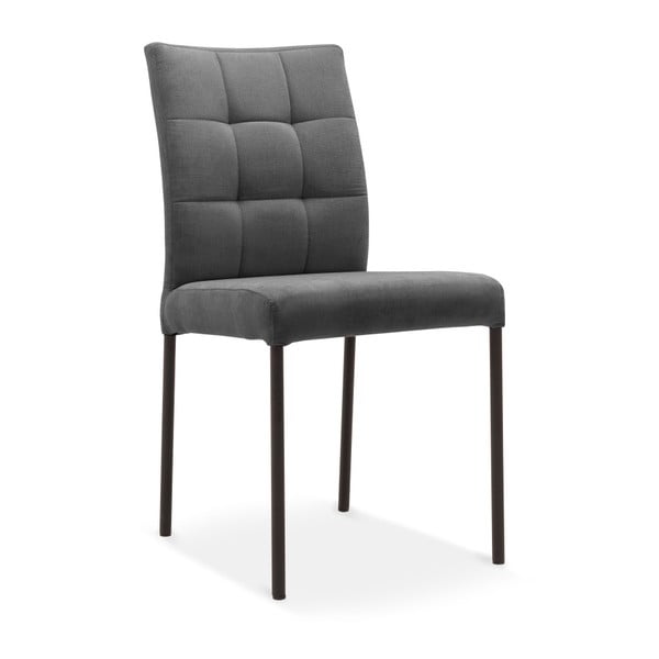 Антрацитен трапезен стол с черни крака Pastero - Mossø