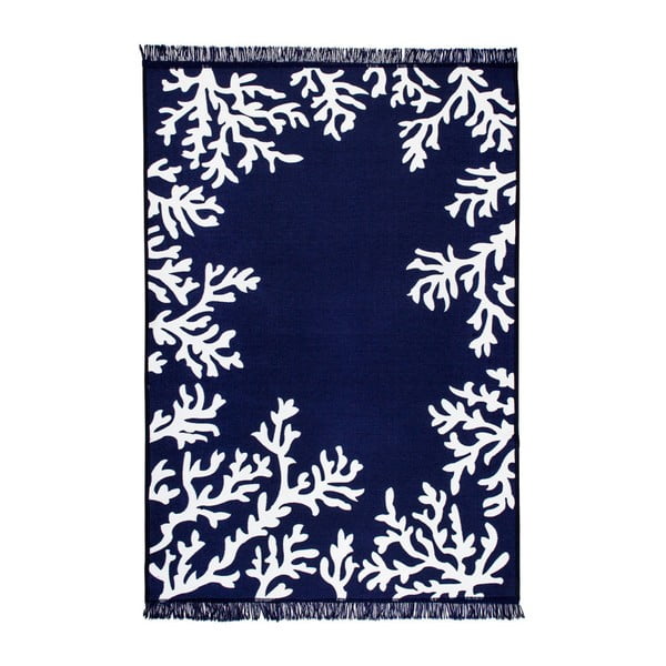 Син и бял двустранен килим Корал, 140 x 215 cm - Cihan Bilisim Tekstil