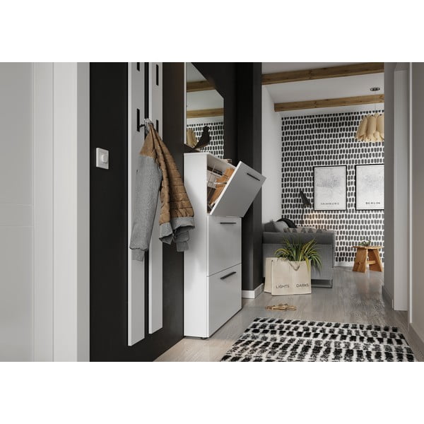 Бял шкаф за обувки с панти Utah - Germania-image-4