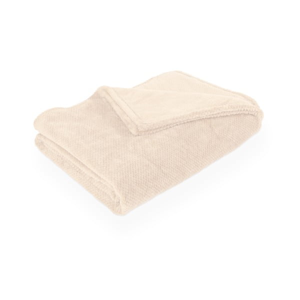Одеяло от микроплюш в цвят слонова кост 150x200 cm Pippa – Tiseco Home Studio