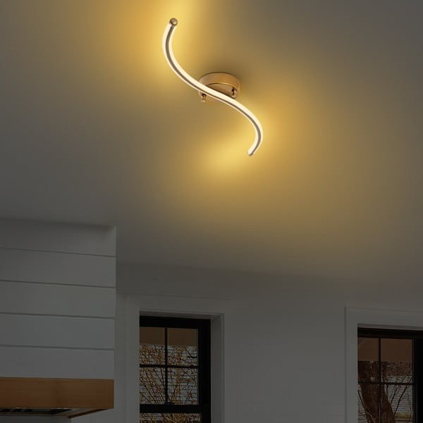 LED осветително тяло за таван  в златист цвят 10x67 cm Yilan – Opviq lights-image-1