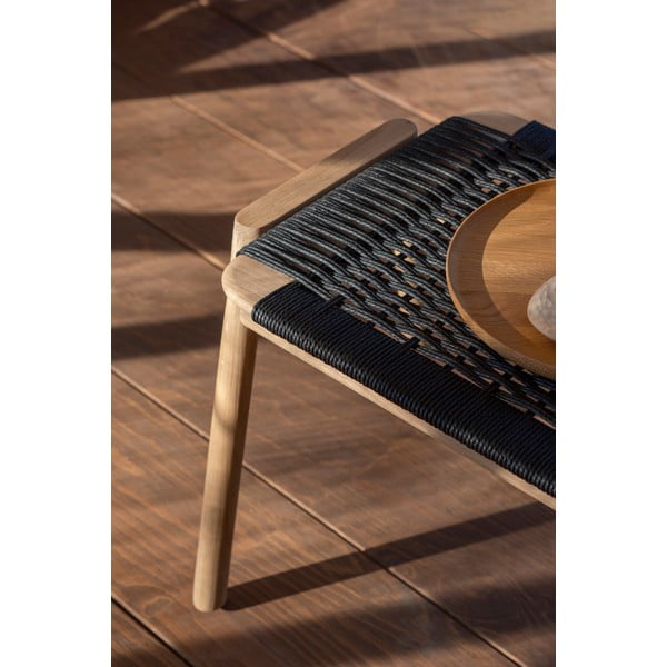 Пейка в черен и естествен цвят Klupa – Gazzda-image-1