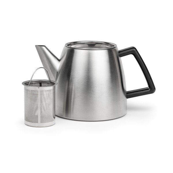 Чайник от неръждаема стомана с цедка в сребрист цвят 1,1 l Duet Odense – Bredemeijer-image-1