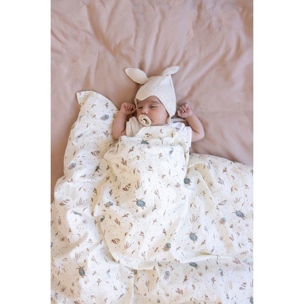 Светложълто детско спално бельо от органичен памук 70x100 cm Sea Garden – Cam Cam Copenhagen-image-3