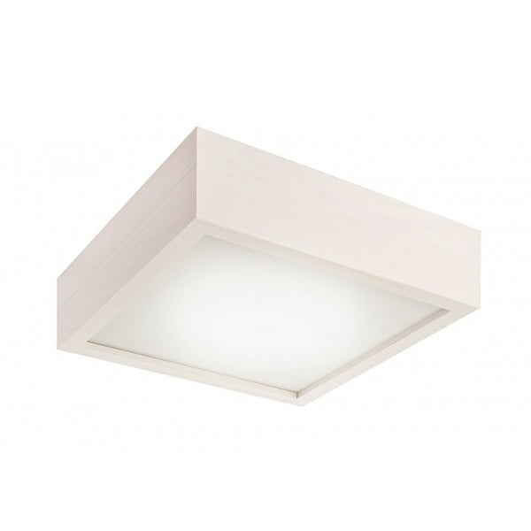 Бяла квадратна лампа за таван , 27,5 x 27,5 cm Plafond - LAMKUR