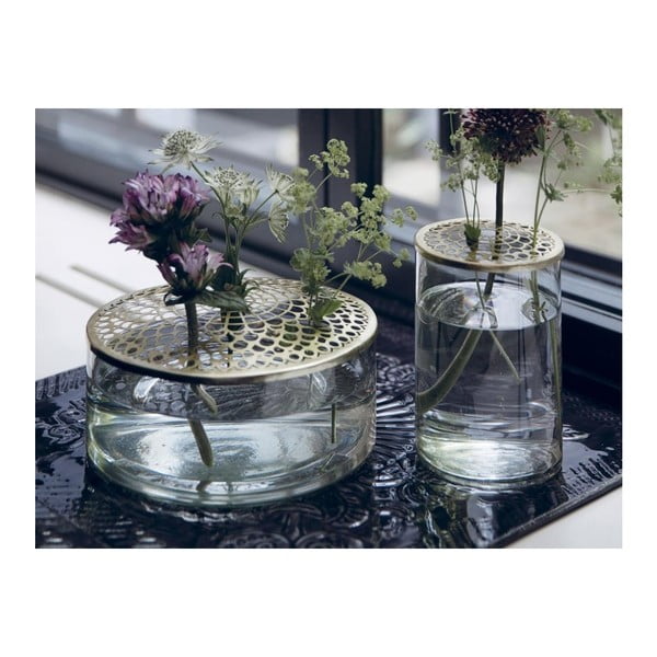 Стъклена ваза Kassandra Месинг, ⌀ 20,5 cm - A Simple Mess-image-3