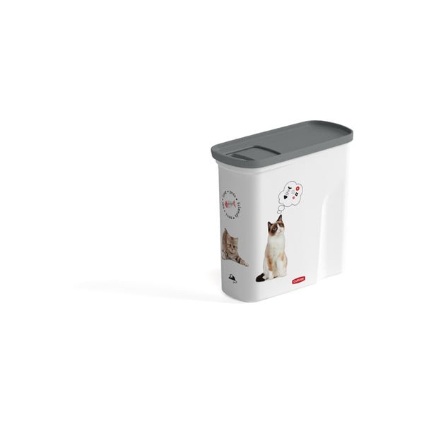 Бял контейнер за храна за котки , 2 л - Curver