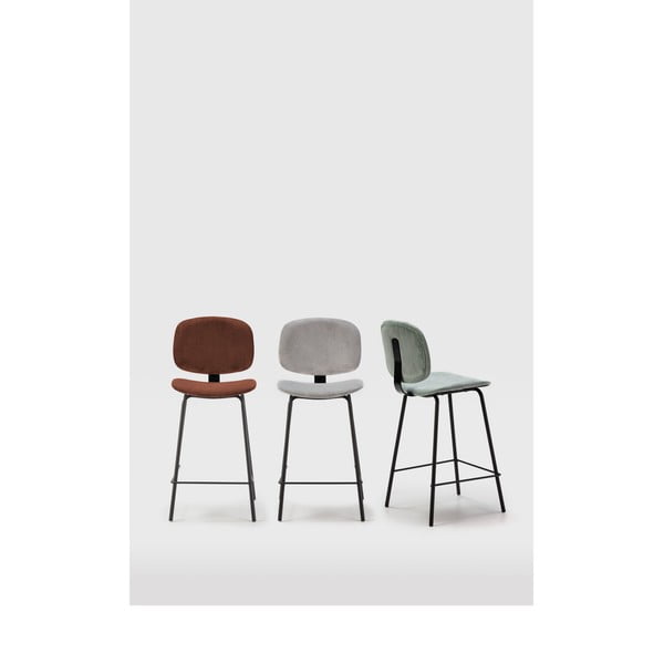 Бар столове в цвят бордо в комплект от 2 броя (височина на седалката 64 cm) Arus - Marckeric-image-1