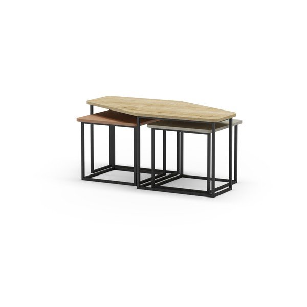 Масички за кафе в комплект от 3 бр. 60x111,5 cm Zoya – Marckeric-image-4