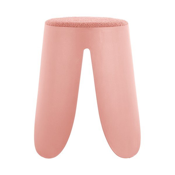 Светлорозова пластмасова табуретка Savor - Leitmotiv-image-2