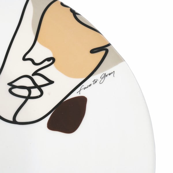 Керамична чиния за сервиране, ø 35 cm Face to Grey - VDE Tivoli 1996-image-2