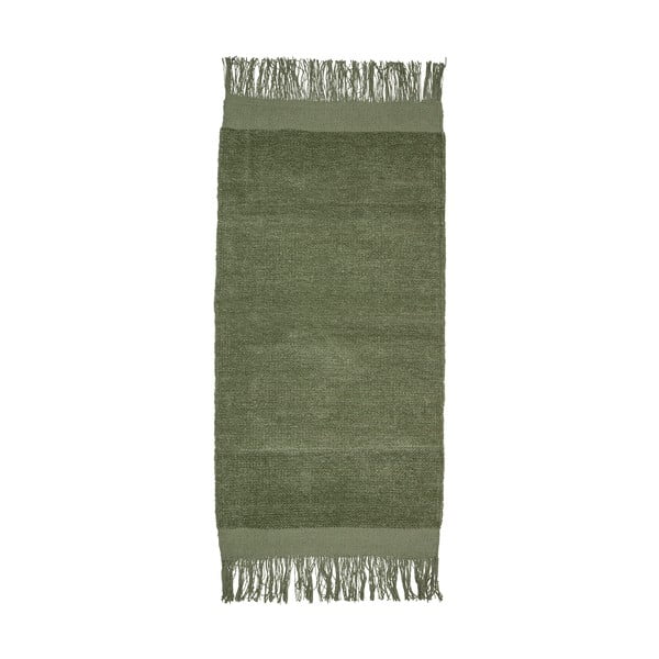 Зелен памучен килим Трева, 60 x 135 cm - Bloomingville