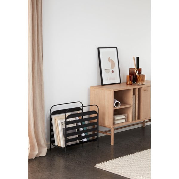 Черна метална стойка за списания Carry - Hübsch-image-1