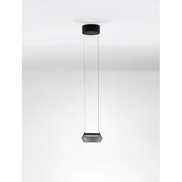 Матово черно стъклено LED висящо осветително тяло ø 14 cm Jailyn – Nova Luce-image-3