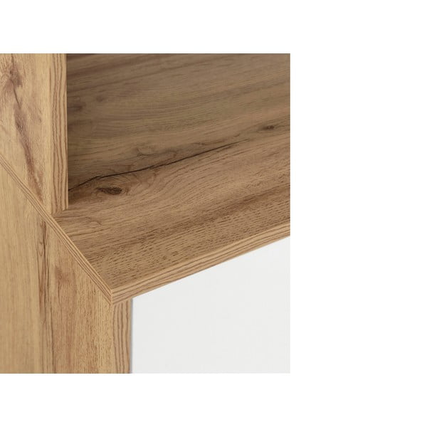 Бяло-естествена витрина от декор от дъб  84x165 cm Skandi – Støraa-image-4