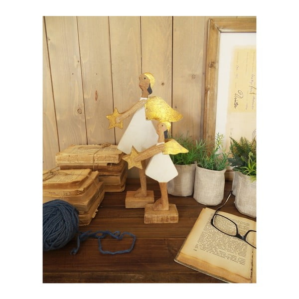 Комплект от 2 декоративни дървени ангела Ангели - Orchidea Milano