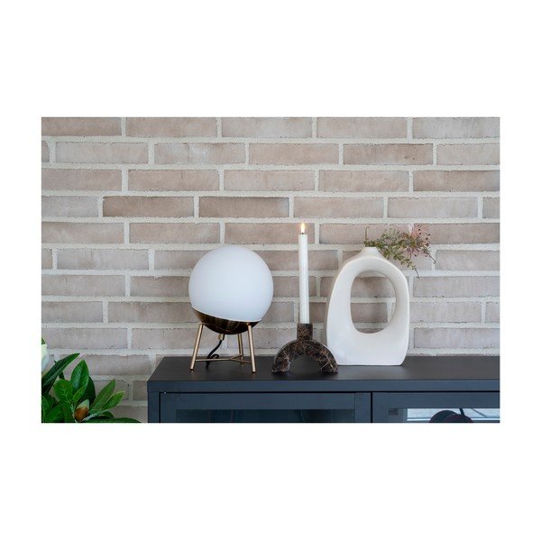 Бяла LED настолна лампа със стъклен абажур (височина 32 cm) Chelsea - House Nordic-image-3