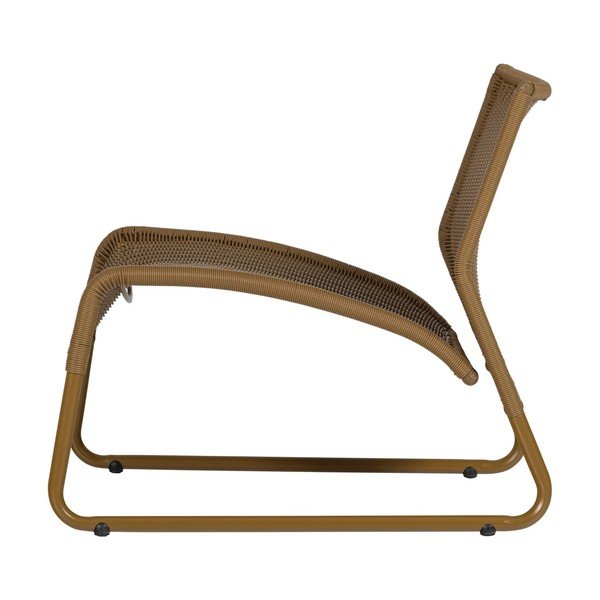 Градински стол от изкуствен ратан в цвят жълта охра West – WOOOD-image-2